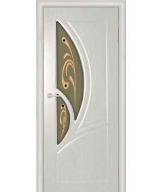 Дверь с ПВХ покрытием Валенсия ДО (Вуд Ясень Патина)